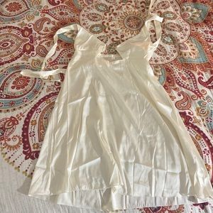 A silk white dress  from Amazon size L white